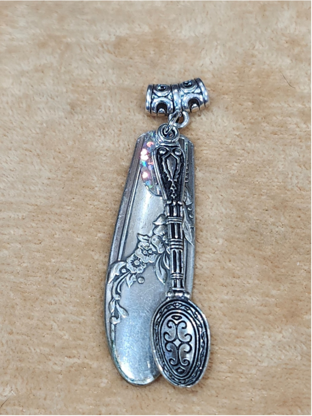 Vintage silverwear Spoon Pendant Necklace Charm Jewelry
